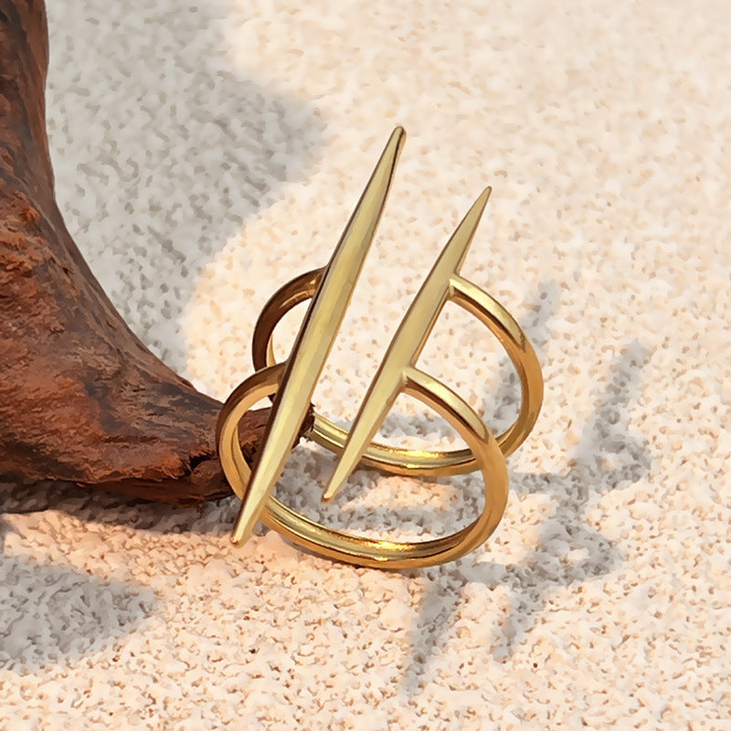 Striped Minimalist Ring for Women