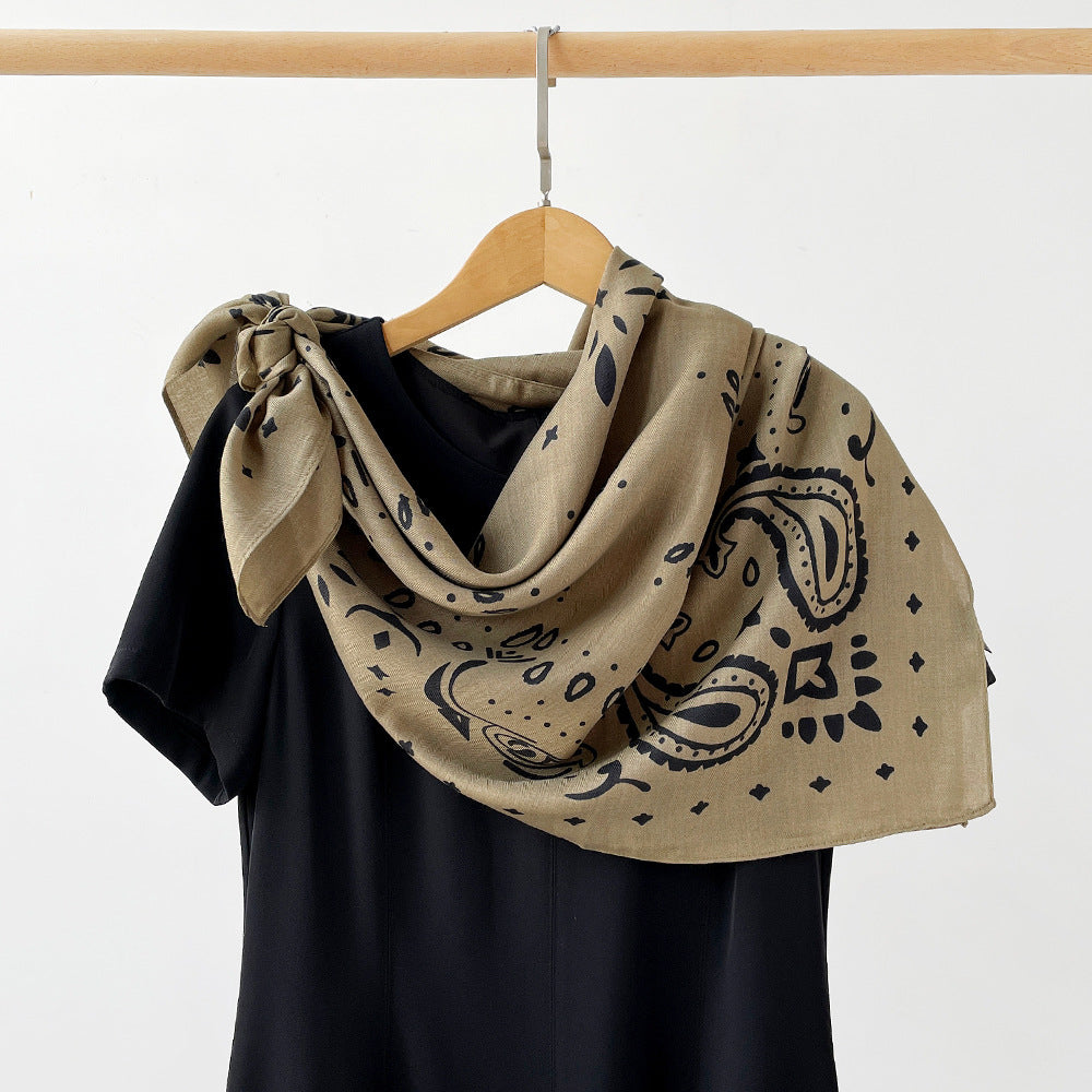 Paisley Silk Square Scarf | 90x90cm Luxury Herringbone