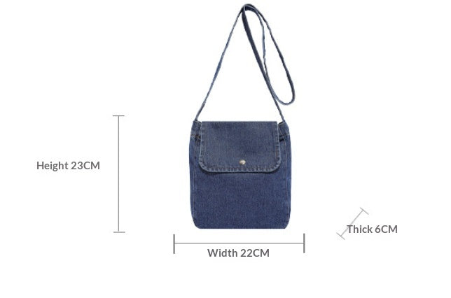 Denim Crossbody Bag - Urban Minimalist Shoulder Bag