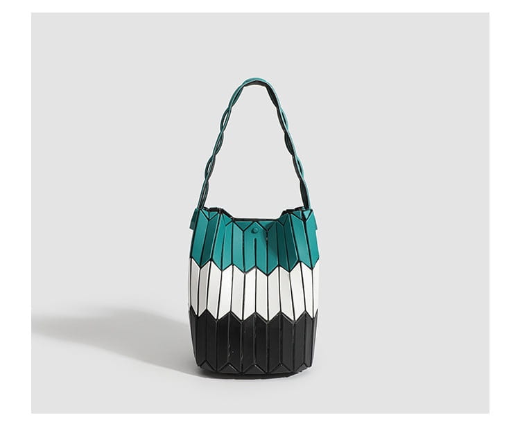 Geometric Rhombus Colour Matching Shoulder Bag