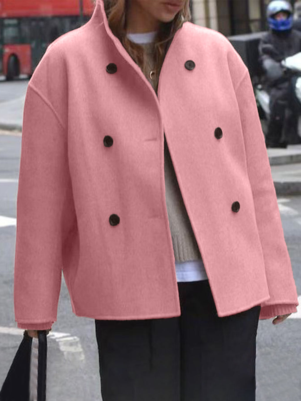 Luxury Solid Colour Winter Coat for Women