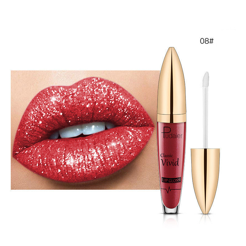 Pudaier Glitter Flip Matt Schimmer Lipgloss