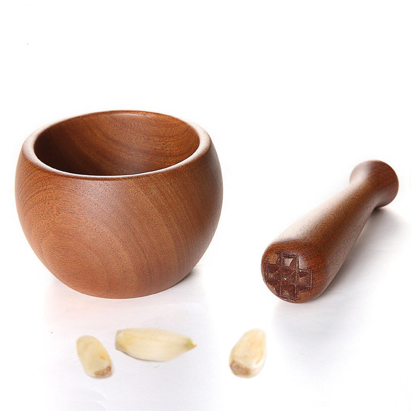 Artisan Wooden Garlic Press – Traditional Chinese Craftsmanship