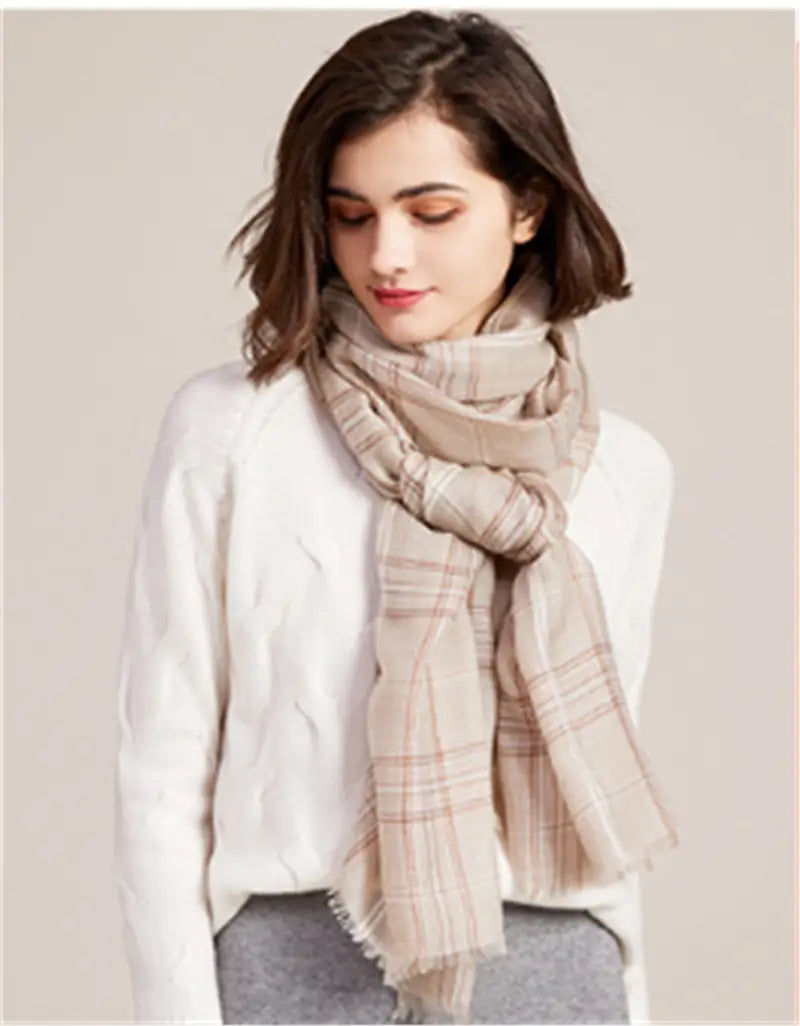 Worsted Thin Cashmere Shawl For Autumn And Winter Warmth