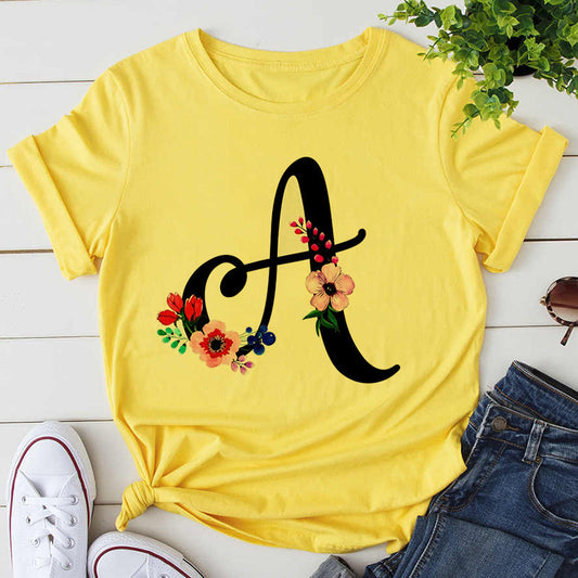 Women's Letter PrintPremium T-shirt, Birthday Gift