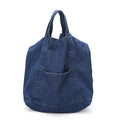 Large Canvas Denim Tote Bag | Spacious Shopping Shoulder Bag