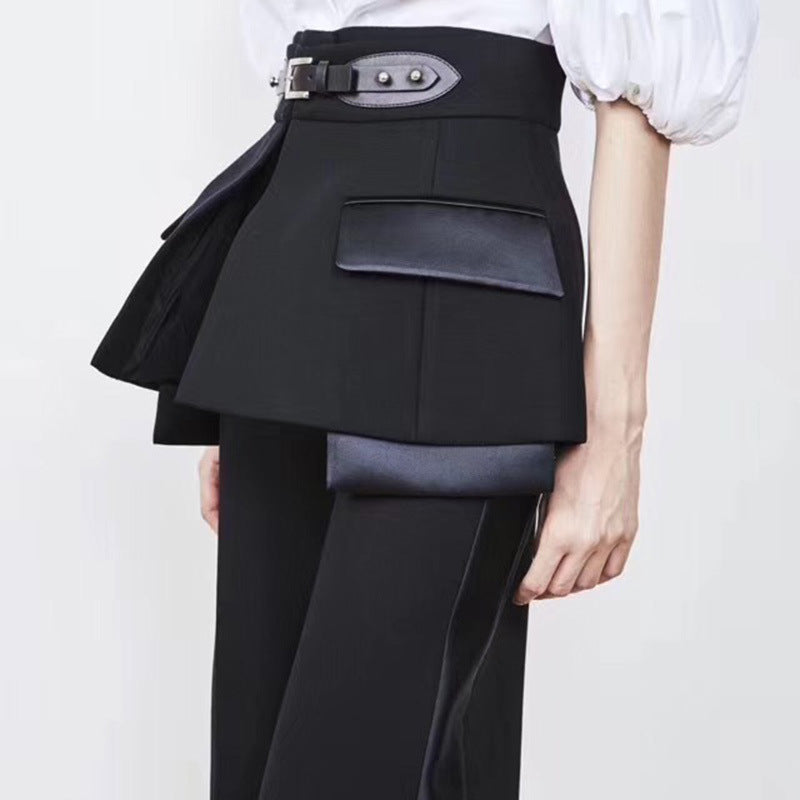 Belted Straight-Leg Trousers - Professional Tailoring