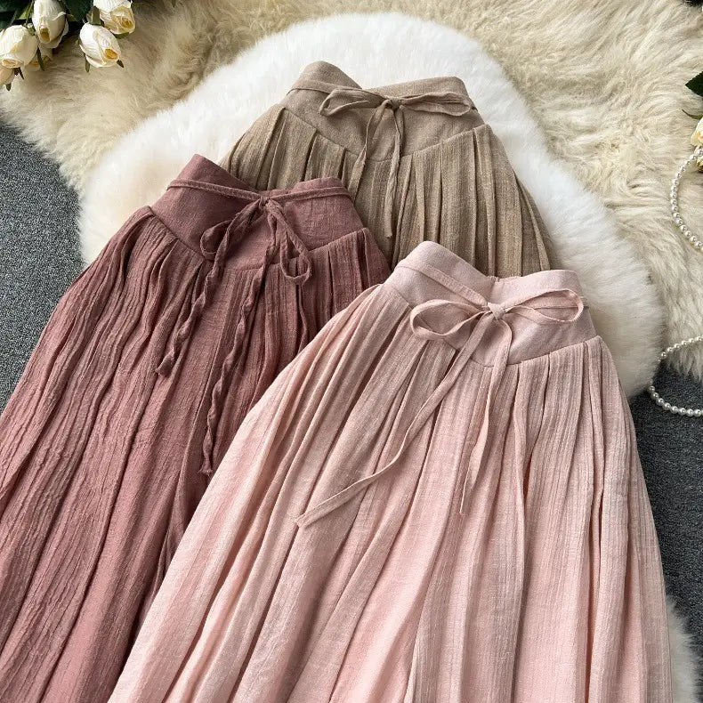 Girls’ Lightweight High Waist Chiffon Pants