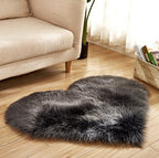 Plush Heart Shaped Non-Slip Fluffy Rug, Living Room Decor