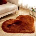 Plush Heart Shaped Non-Slip Fluffy Rug, Living Room Decor