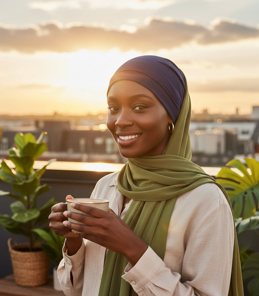 Modal Monochrome Hijab Cap - Elastic Cotton Inner Bonnet