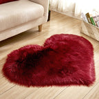 Plush Heart Shaped Non-Slip Fluffy Rug, Living Room Decor