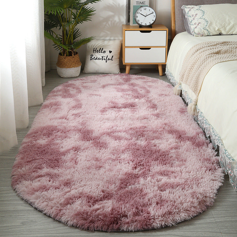 Tie-Dye Oval Rug for Living Room & Bedroom