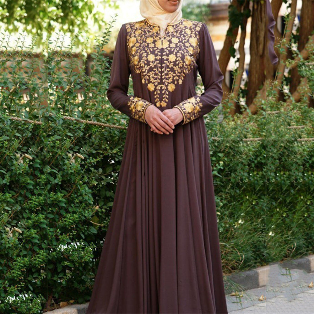 Women's Ethnic Style Long Robe Dress, Modest Clothing, Modest Evening Dress