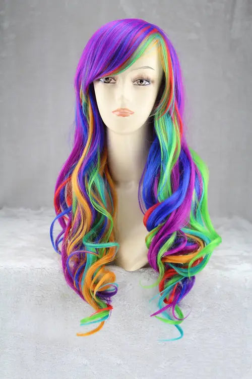 Colorful Rainbow Gradient Hairstyle Wigs