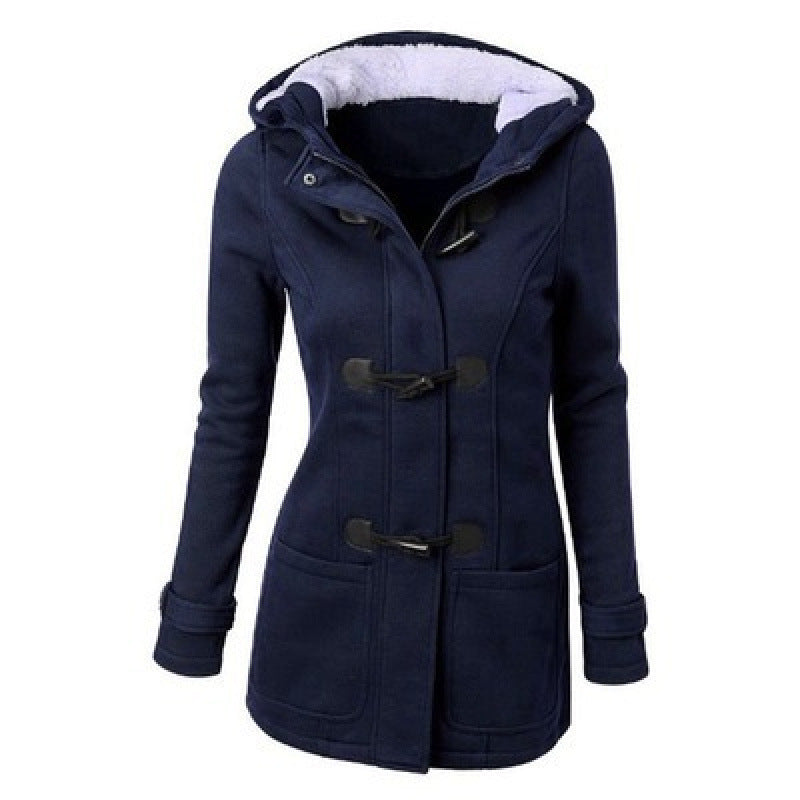 Premium Hooded Cotton-Padded Jacket - Women's Warm Sweater Coat