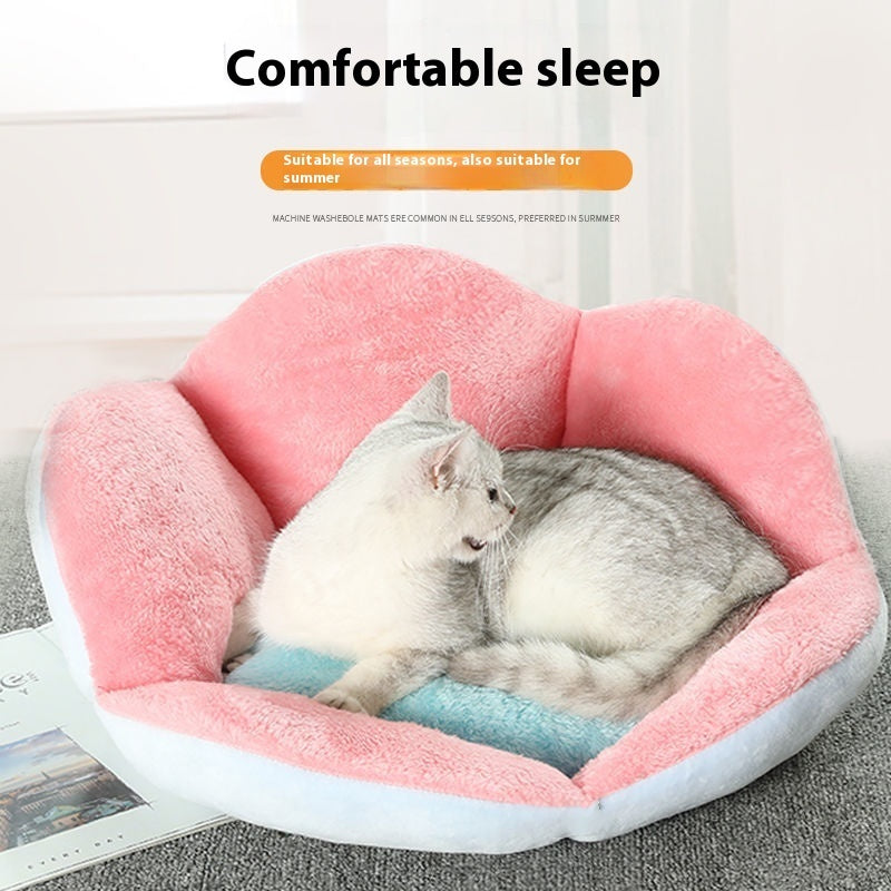 Paw Shaped Pet Bed - All Season Comfort