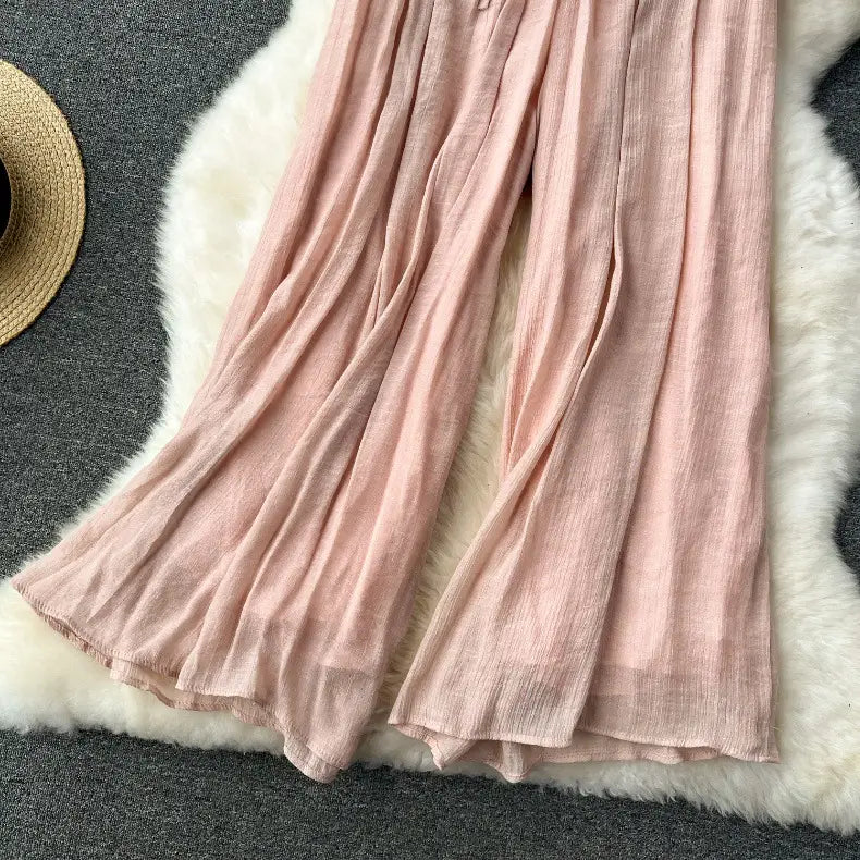 Girls’ Lightweight High Waist Chiffon Pants