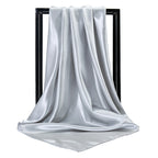 Ladies' Solid Colour Silk Satin Square Scarf, 90/90cm Headscarf, Flight Attendants' Neckerchiefs