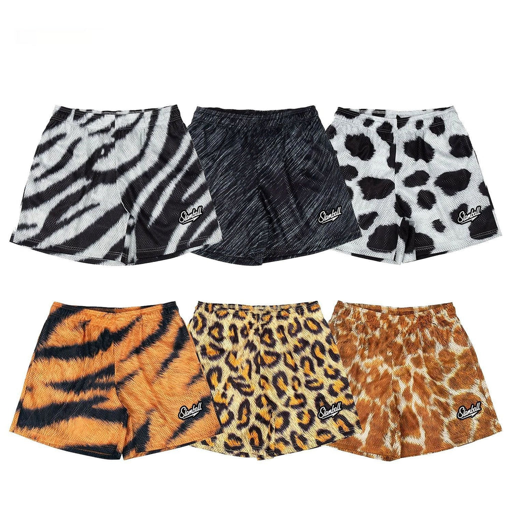 Leopard Print Fitness Training Shorts Men's Sports Pants Basketball