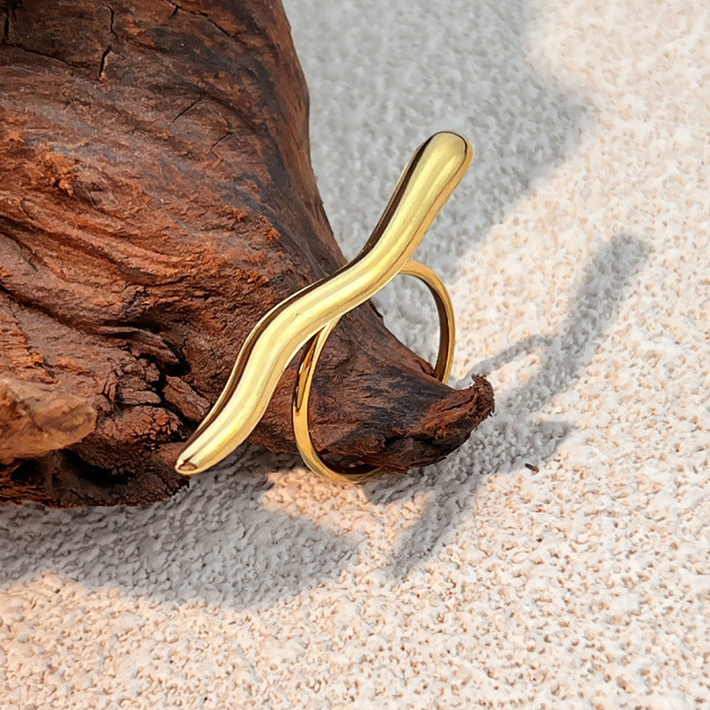 Striped Minimalist Ring for Women