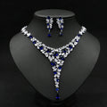 Colourful Zircon Wedding Necklace Set