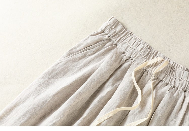 Women’s Wide Leg Cotton Linen Summer Pants