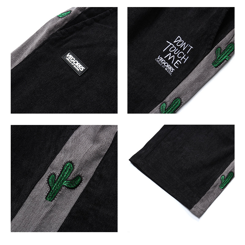 Corduroy Wide-Leg Trousers - Relaxed Fit