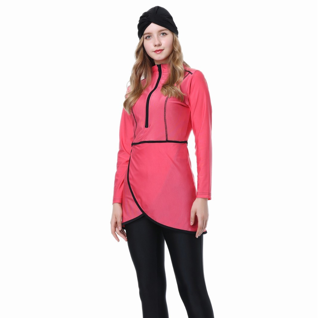 Sun Protection Three-pieces Modest Swimsuit Set