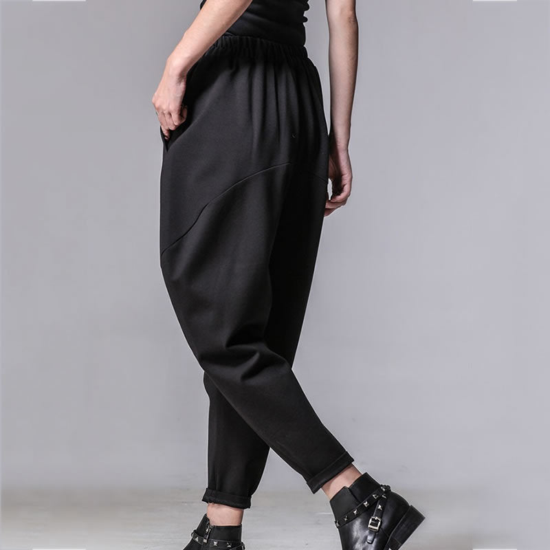 Pleated Tapered Trousers - Lightweight Nylon