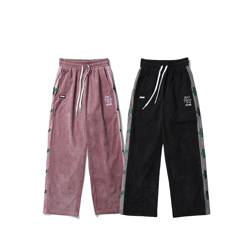 Corduroy Wide-Leg Trousers - Relaxed Fit