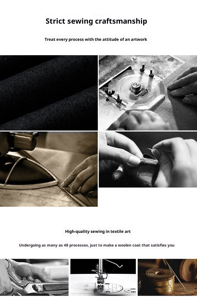 Premium Wool Double-Faced Overcoat with Detachable Down Lining