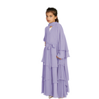 Children's Elegant Three-layer Chiffon Dress, Children's Hijab Dress