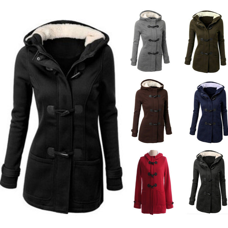 Premium Hooded Cotton-Padded Jacket - Women's Warm Sweater Coat