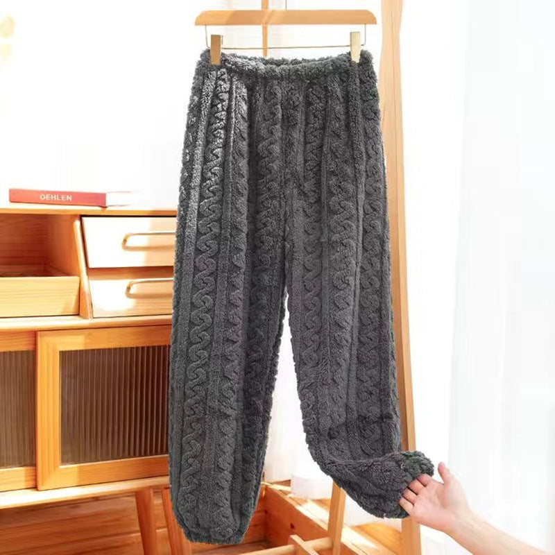 Women's Coral Fleece Thickened Warm Pants