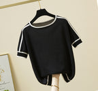 Women's Ice Silk Short Sleeved Summer Top