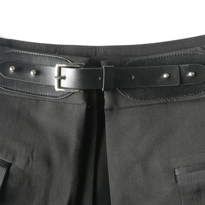 Belted Straight-Leg Trousers - Professional Tailoring