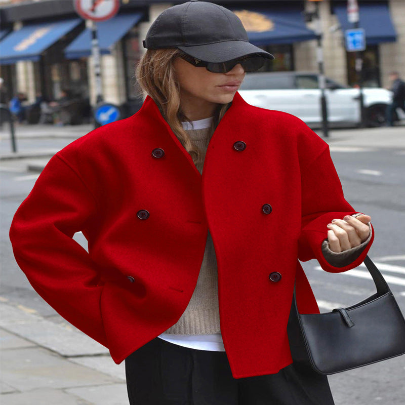 Luxury Solid Colour Winter Coat for Women