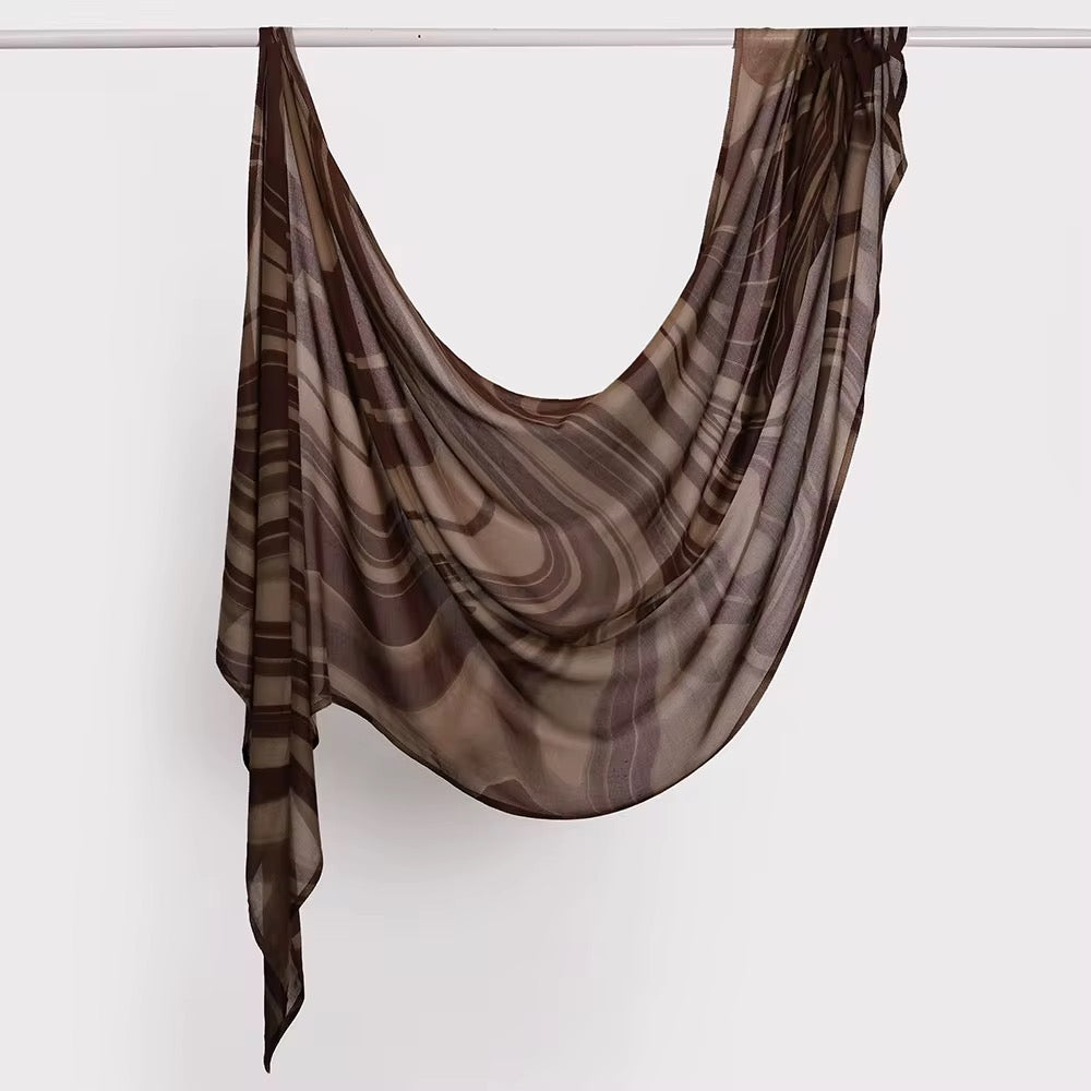 Ethnic Modal Foulard Scarf, 180/70cm Premium Long Hijab