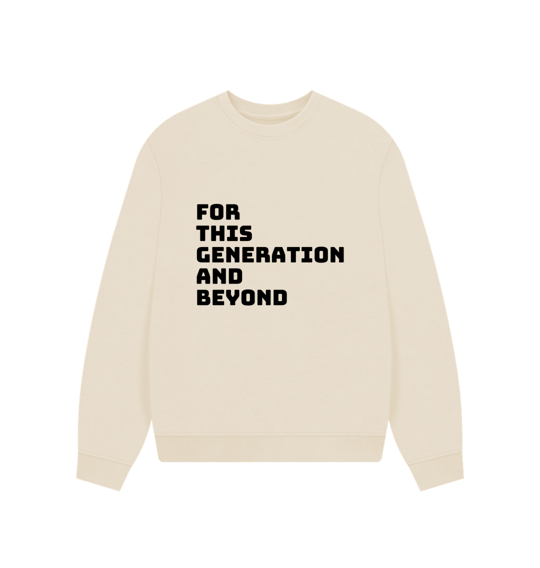 Oat Oversized Slogan Jumper