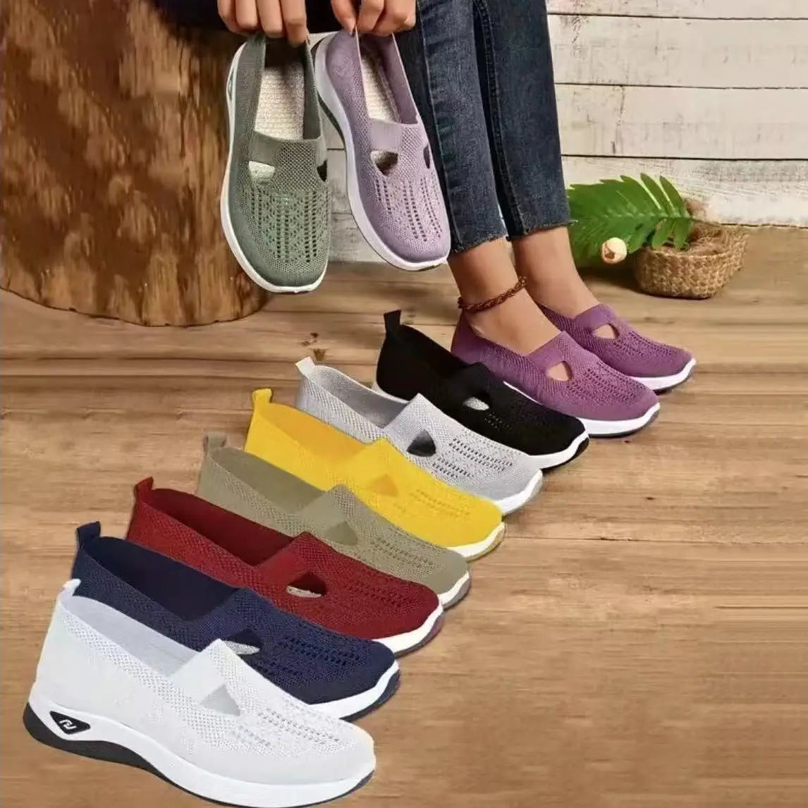 Women’s Walking Shoes Soft Bottom Casual Mesh Shoes