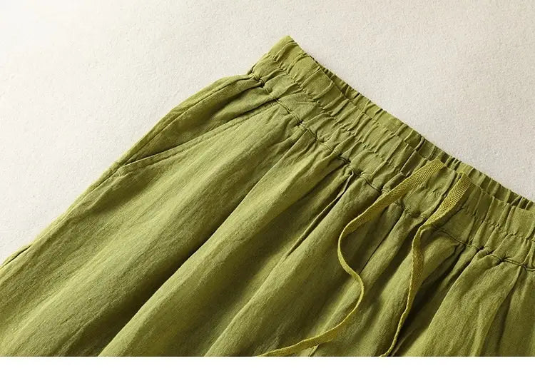 Women’s Wide Leg Cotton Linen Summer Pants