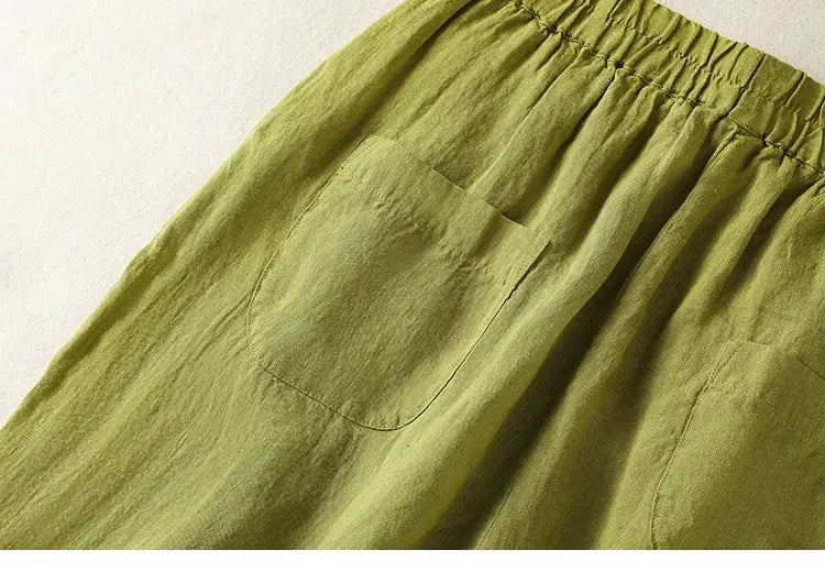 Women’s Wide Leg Cotton Linen Summer Pants