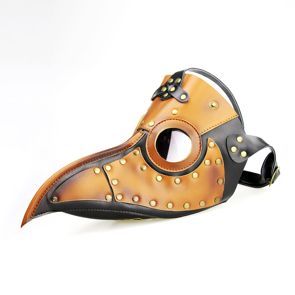 Plague Doctor Bird Beak Mask | Premium PU Leather Costume Accessory