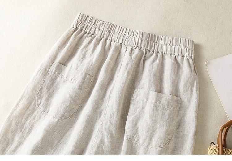 Women’s Wide Leg Cotton Linen Summer Pants