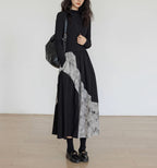 Women’s Black Irregular Inner Pocket Dress