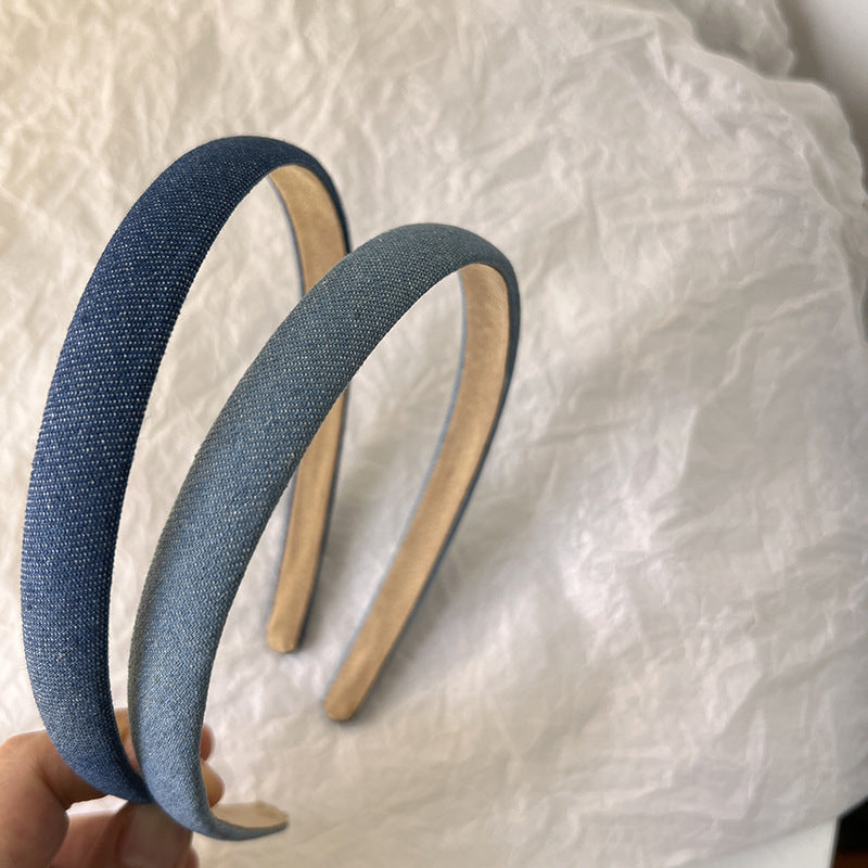 Denim Headband - Handcrafted Solid Colour Hair Accessory
