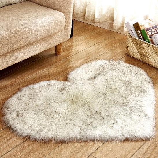 Plush Heart Shaped Non-Slip Fluffy Rug, Living Room Decor