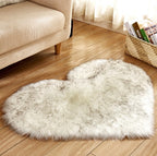 Plush Heart Shaped Non-Slip Fluffy Rug, Living Room Decor