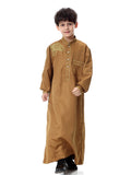 Muslim Boys' Prayer Robe, Long Sleeve Traditional Arab Robe